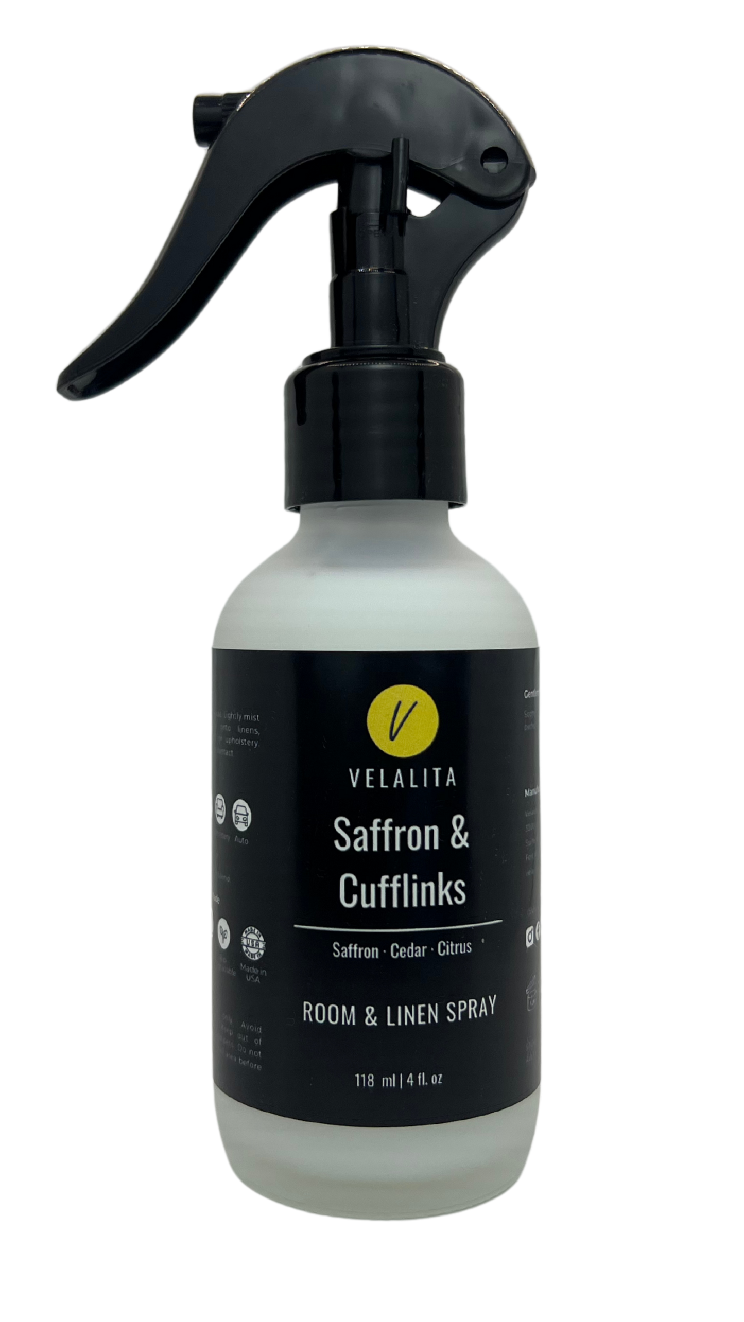 Saffron & Cufflinks Room & Linen Spray 4oz