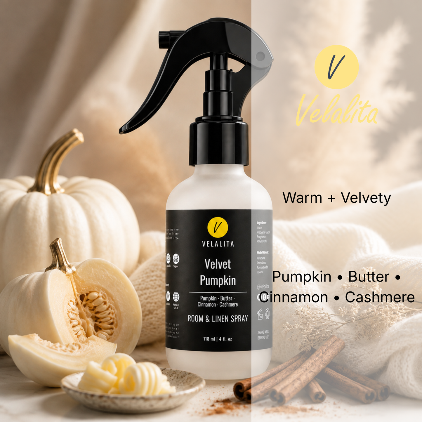 Velvet Pumpkin Room & Linen Spray 4oz
