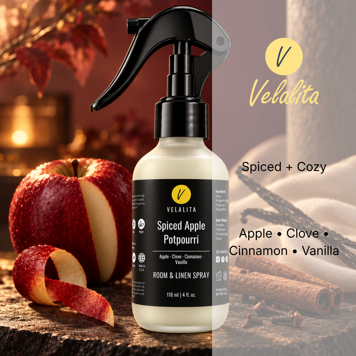 Spiced Apple Potpourri Room & Linen Spray 4oz
